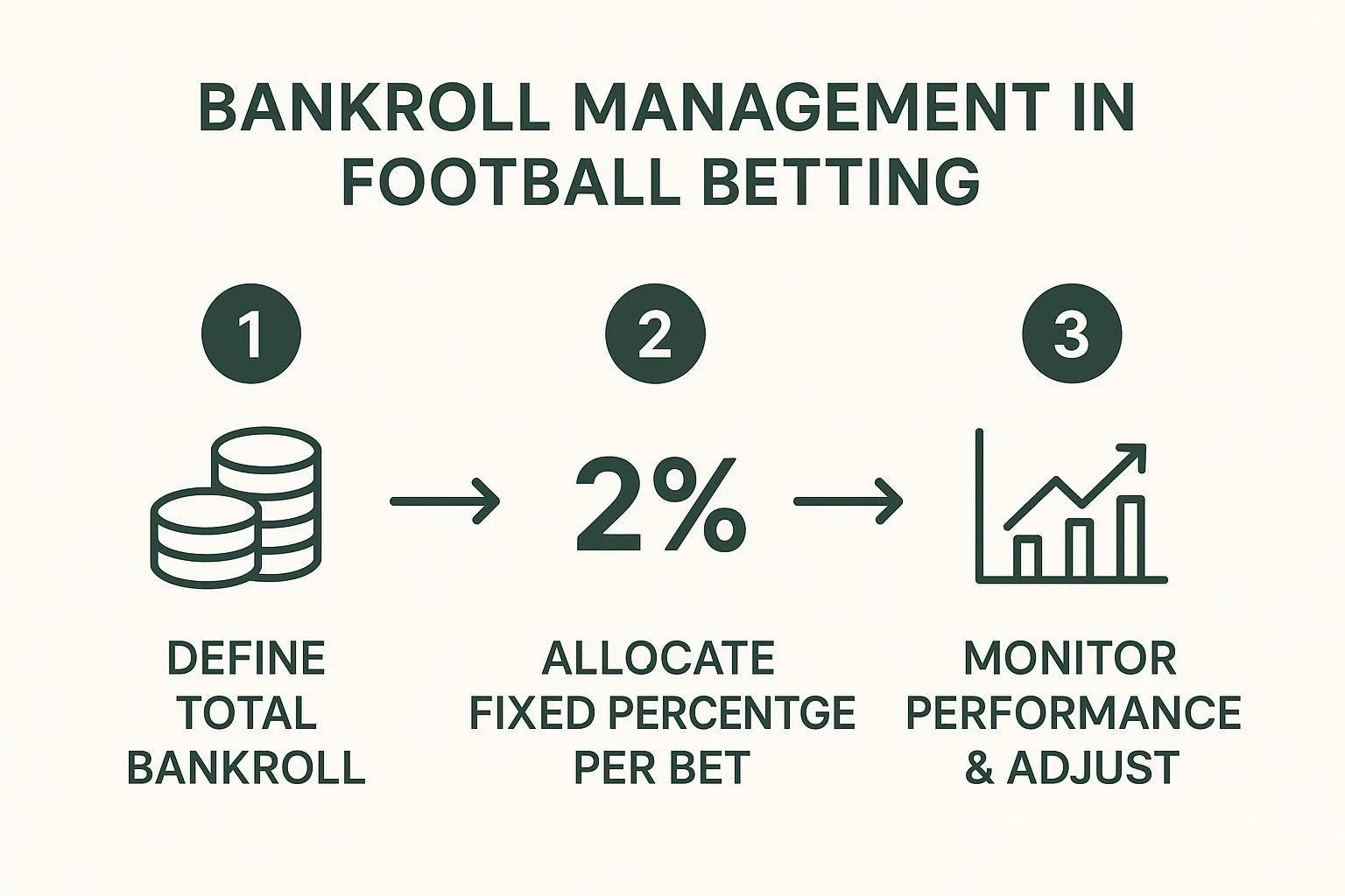 Managing your betting bankroll carefully is an important part of responsible football betting.