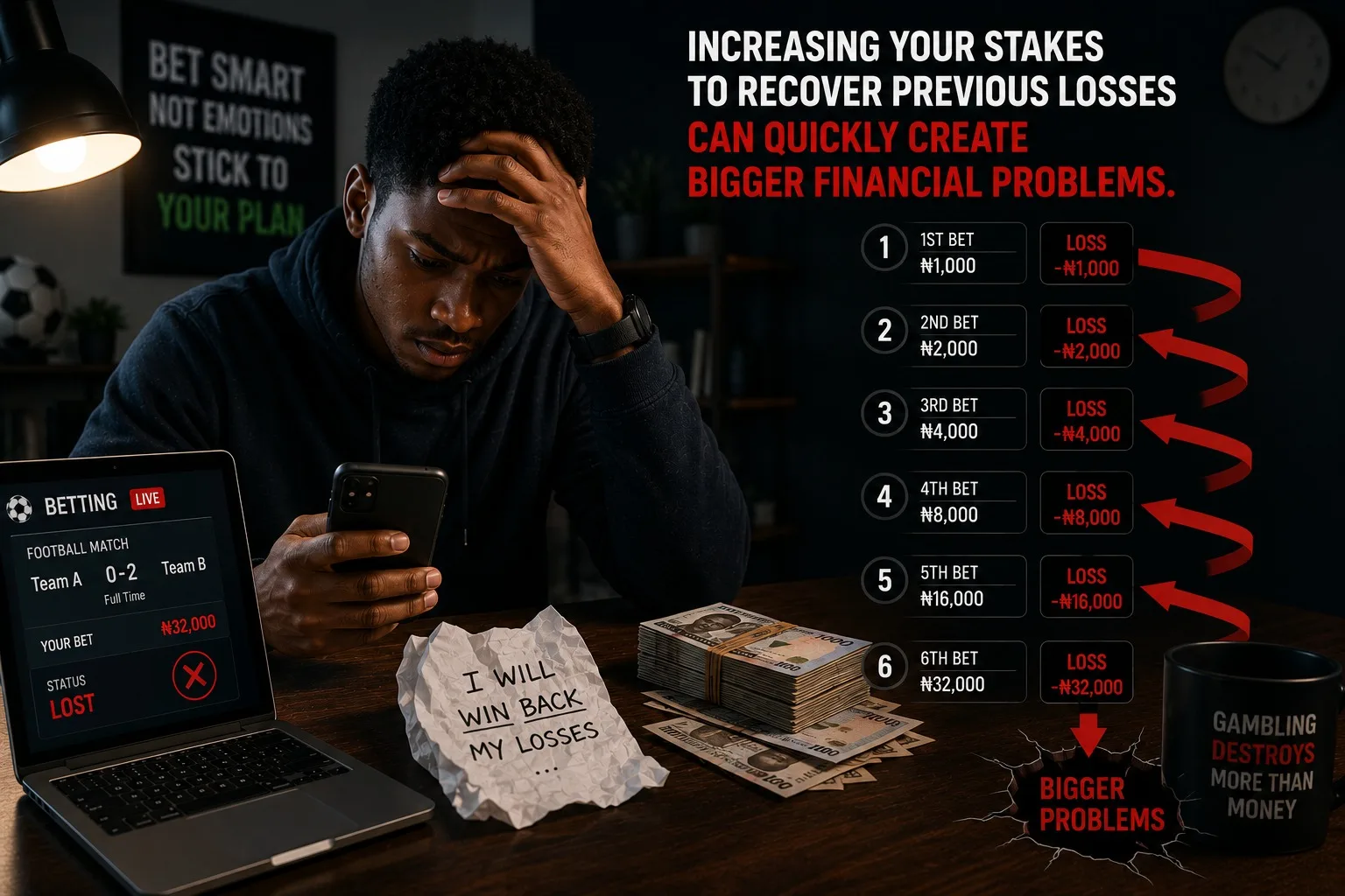 avoiding chasing losses in football betting